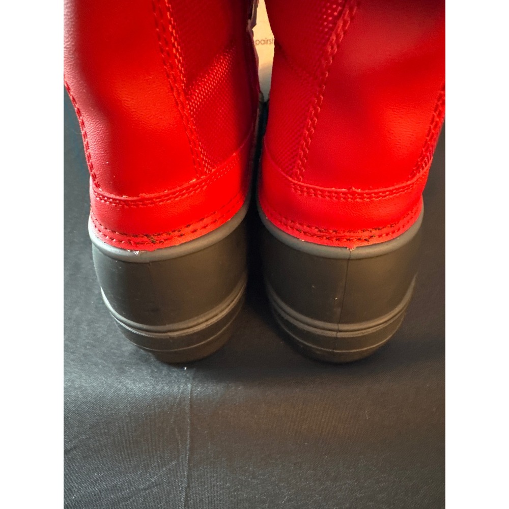 Dream Pairs DP-CANADA Red Black Faux Fur Lined Winter Snow Boots Womens 10 NEW - Picture 10 of 16
